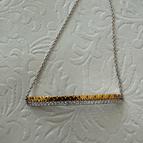 Michael Kors Two-Tone Monogram Bar Slider Bracelet - Picture 5 of 7